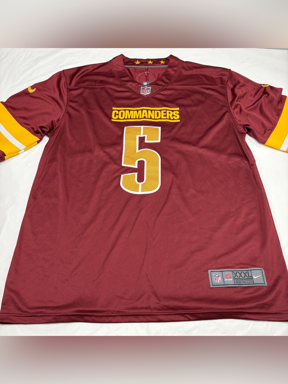 NIKE ON FIELD TRESS WAY #5 BURGUNDY WASHINGTON COMMANDERS Jersey Men’s XXXL 3XL